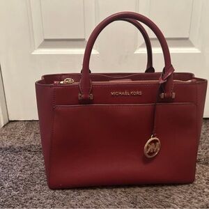 Michael Kors Burgundy Satchel